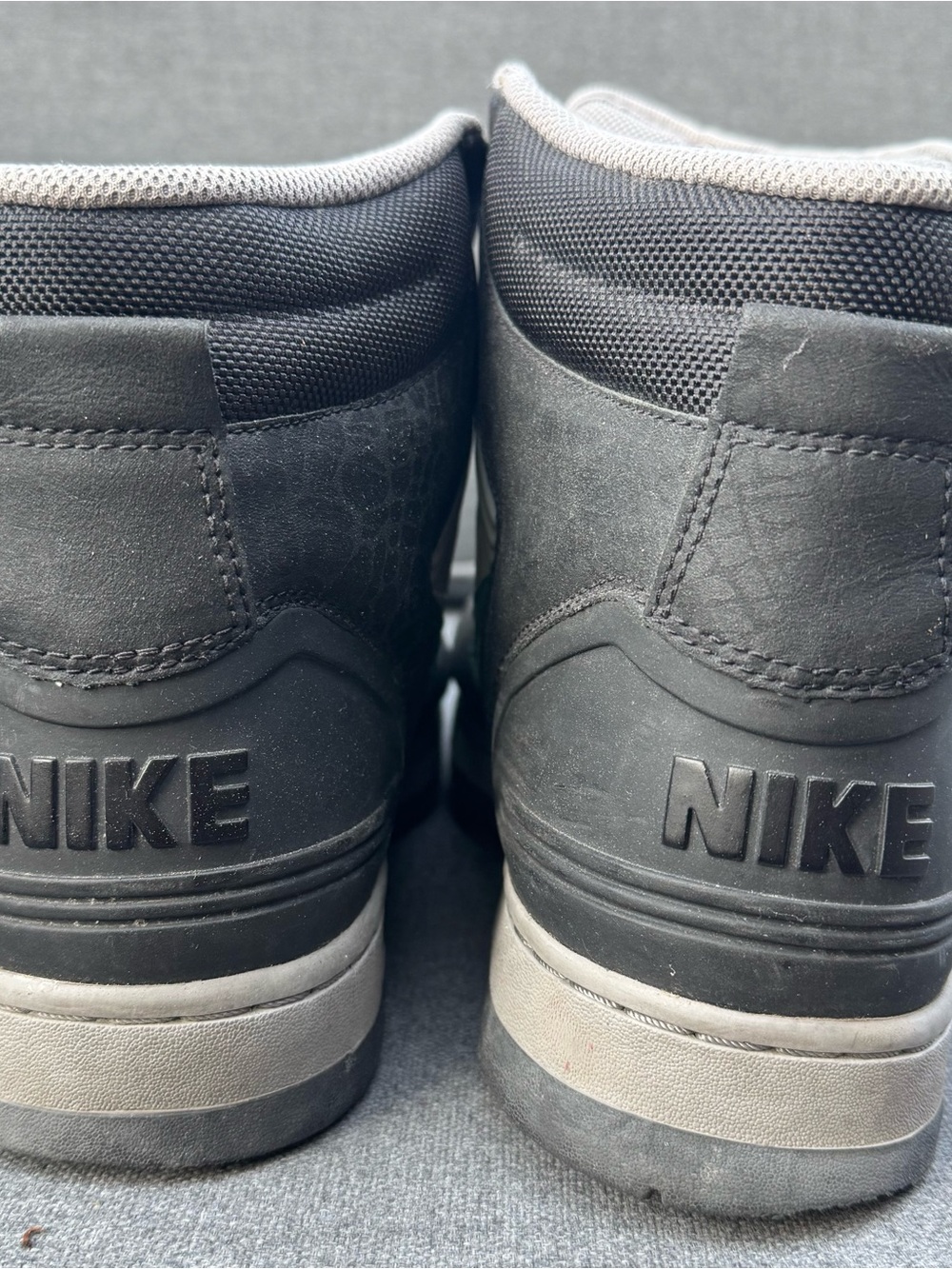 Nike High-Top Sneakers in Black, Gray & Green size 12 used - Picture 4 of 6